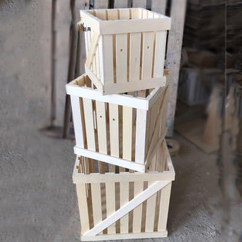 新款森系婚庆木质收纳花盒几何路引摆件木框木箱户外摆件婚礼道具