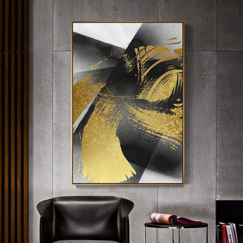 现代抽象装饰画玄关走廊过道纯手绘油画餐厅壁画北欧客厅背景墙画