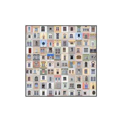 现代轻奢欧式建筑客厅走廊过道拼接玄关装饰画背景墙壁方型挂画