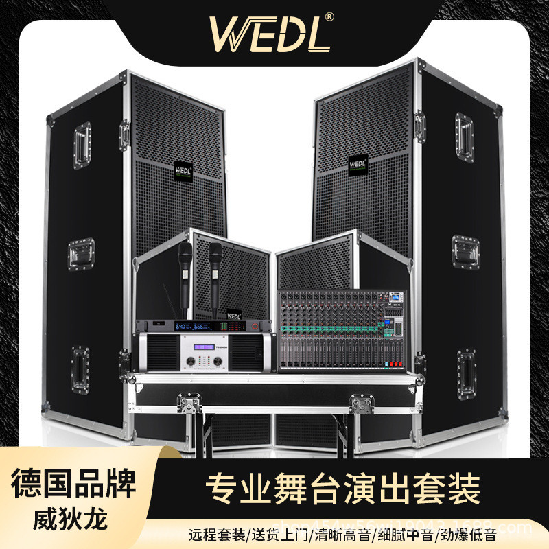 德国WEDL专业音箱双15寸户外舞台演出婚庆大功率航空箱式音响套装