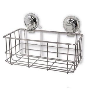 sus304不锈钢方型浴室置物收纳架免钉吸盘厨房收纳篮