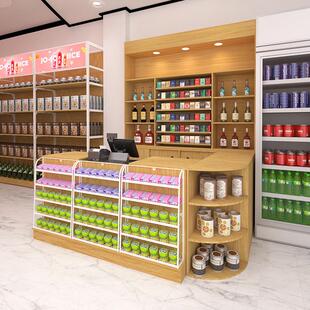 便利店超市收银台食品酒柜组合烟酒烟展示柜收银台批发定制
