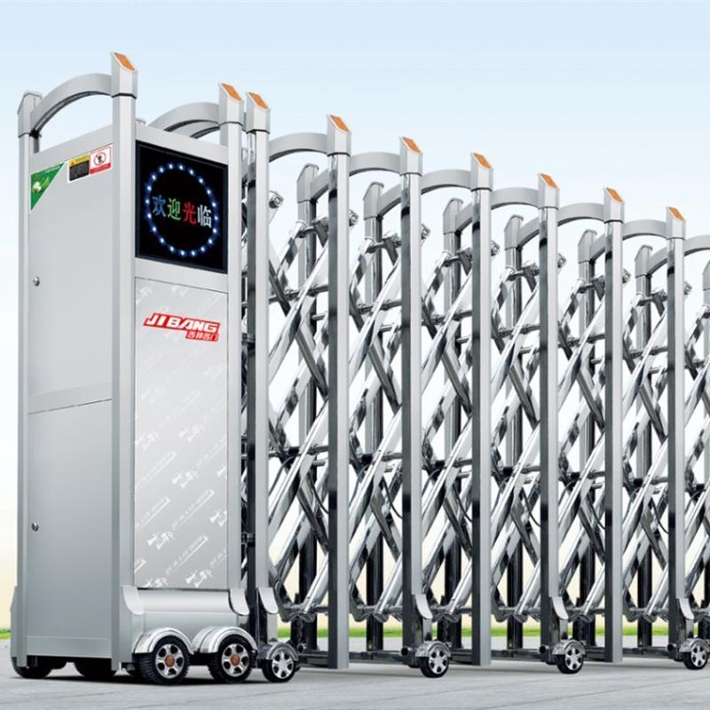 厂家供应不锈钢电动伸缩门折叠门学校企业智能遥控平移门伸缩门