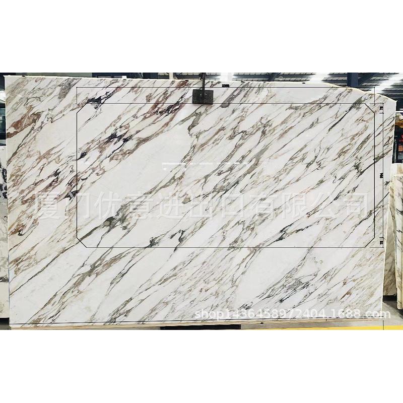 热销厂家供应天然大理石鱼肚金桌面餐桌卡塔金桌面卡拉茶几台面