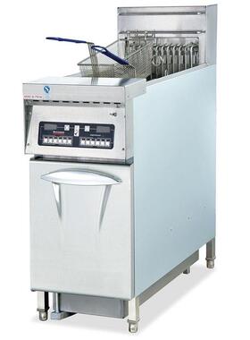 热卖df-30a炸炉单缸双筛电脑版立式连滤油车商用智能控温电炸锅