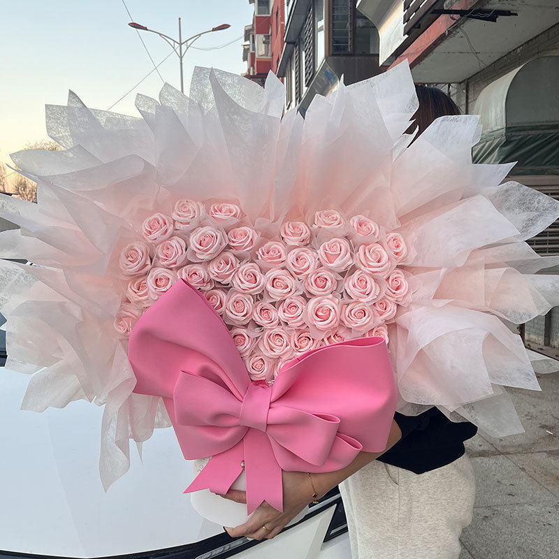 2024新年花束干花花香皂花38女神节闺蜜送女生玫瑰99朵