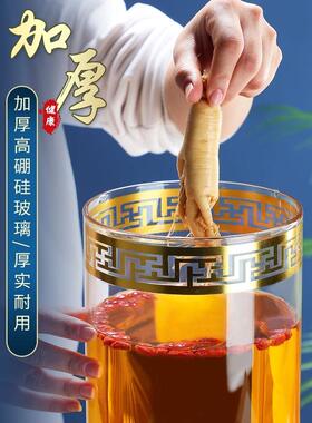 jih3加厚泡酒玻璃瓶密封带龙头鹿茸大口家用圆形大容量酒坛子