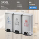 现货防臭脚踏式 分类垃圾桶厨房家用不锈钢商用大号带盖垃圾箱