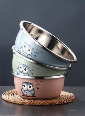 1pkn304盆盆子家用厨房和面小汤盆级饭盆彩色盆洗菜盆套不锈钢