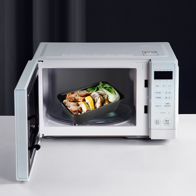 热销一次性餐盒650小盒透明加厚黑色外卖便当方盒250白色打包方形