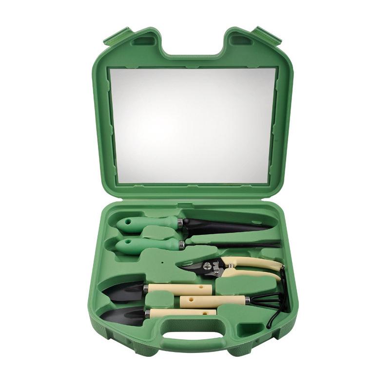 便携式花园种花除草挑盆景泥铲剪根种植养护工具pvc窗手提箱套装