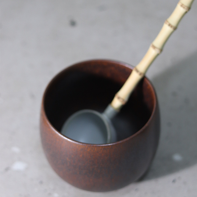 景德镇手工中号陶瓷兔毫釉渣斗茶洗建水水洗水盂粗陶水钵