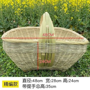 竹蓝竹编手提篮子菜蓝子家用子竹编提篮子批发编蓝纯手工竹蓝筐