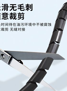 厂家直销电线缠绕管绕线管pe软管塑料管尾纤螺旋直径50mm一卷5米