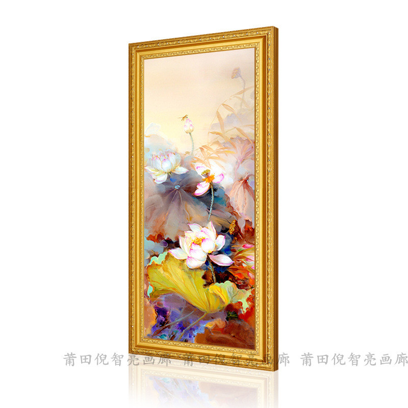 欢迎新中式客厅现代简约玄关装饰挂画厂家直销手绘油画订制