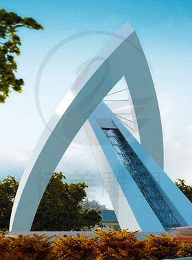 不锈钢流水船公园镂空帆船抽象船游艇船帆一叶扁舟雕塑美陈大摆件