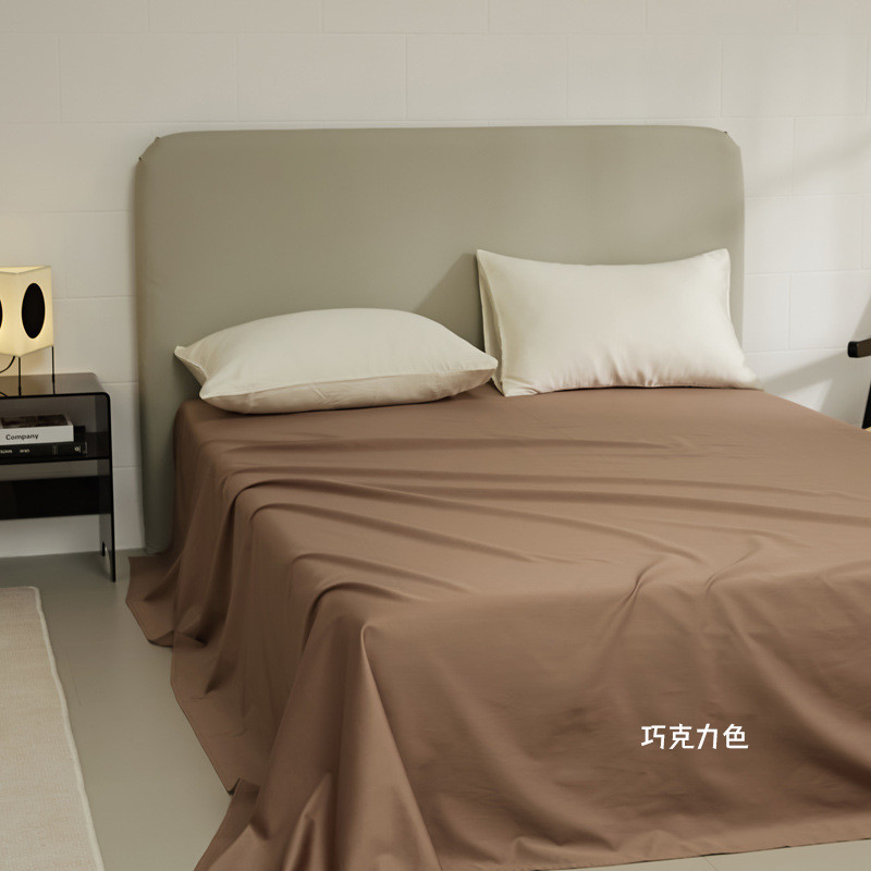 加厚绒布床单仿100保暖长绒棉支全棉磨毛床单简约纯色贡缎双人床