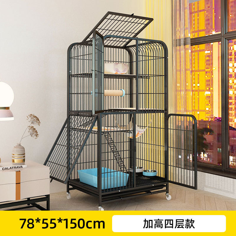 猫笼猫别墅超大自由空间家用室内带厕所一体猫屋猫咪猫舍猫笼厂家