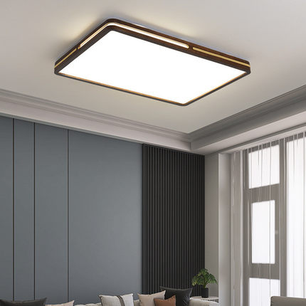 热销书房客厅led吸顶灯长方形餐厅新中式卧室新款大气简约实木灯