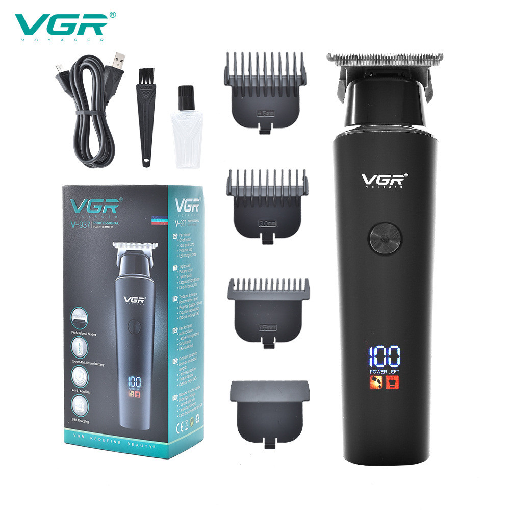 VGR937电动推子液晶理发器发廊理发剪油头雕刻电推剪8小时爆款