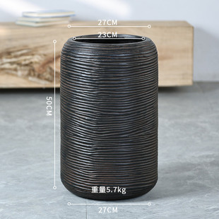 镁泥花盆简约落地艺术仿古户外北水泥盆风格 室外室内绿植盆栽欧化