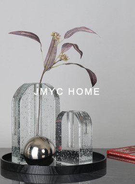 热销现代轻奢软装饰品家居气泡电视柜花器摆件样板房间插花餐厅花