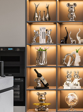 轻奢高档家居现代客厅办公室书柜酒柜装饰品摆件软装套装工艺品