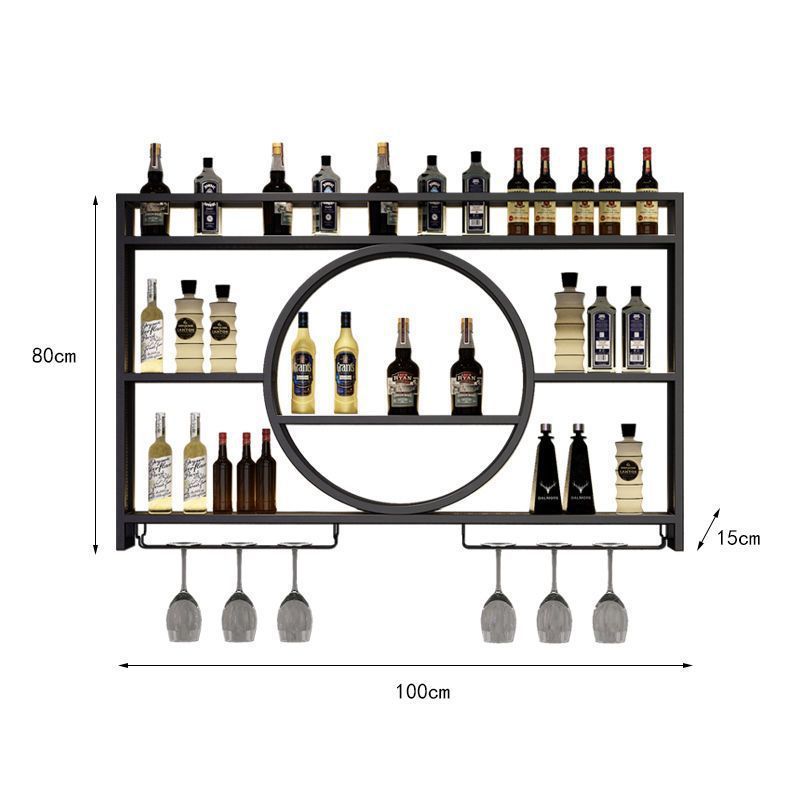网红壁挂式铁艺酒架酒柜置物架子红酒展示架客厅酒吧餐厅装饰挂墙