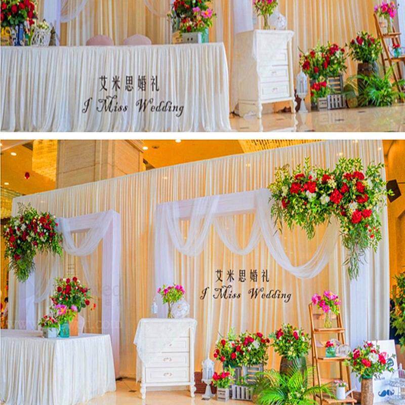 婚庆舞台背景纱幔帷幔打底幔幔身婚礼背景布摄影幕布沙曼布幔装饰