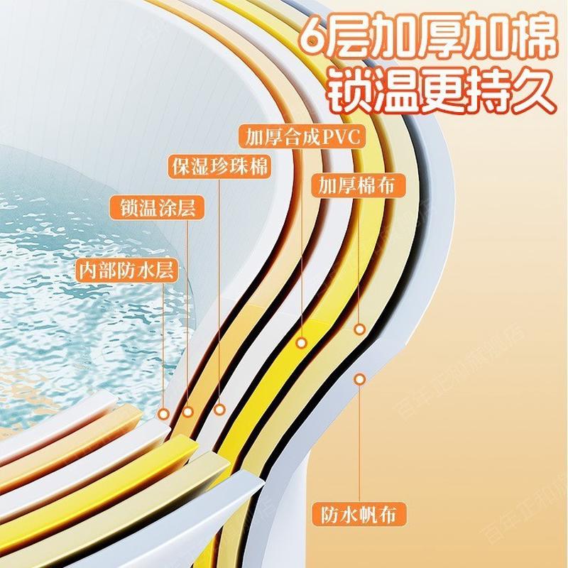浅竺泡澡桶大人折叠洗澡桶家用全身浴桶浴缸儿童洗澡盆沐浴桶成人