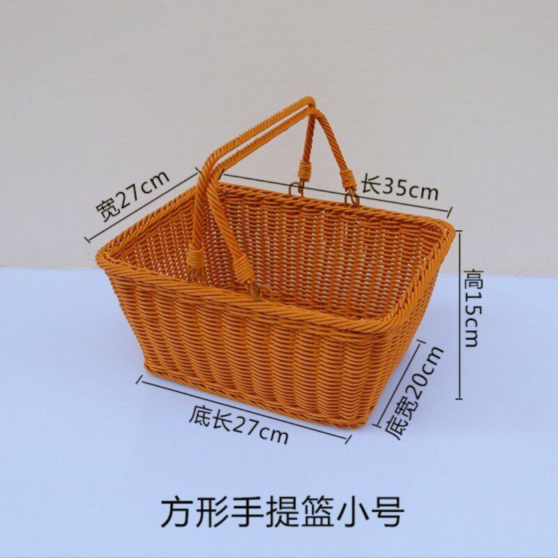 竹蓝子竹编腾编的菜篮子手提篮框编蓝滕条装鸡蛋的框野炊收纳篮新