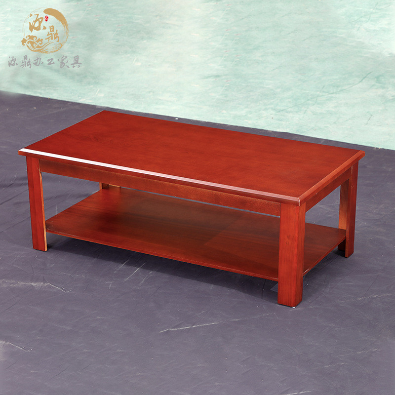 实木简约现代新中式办公茶几花架客厅单层小茶几会议室方几桌组合