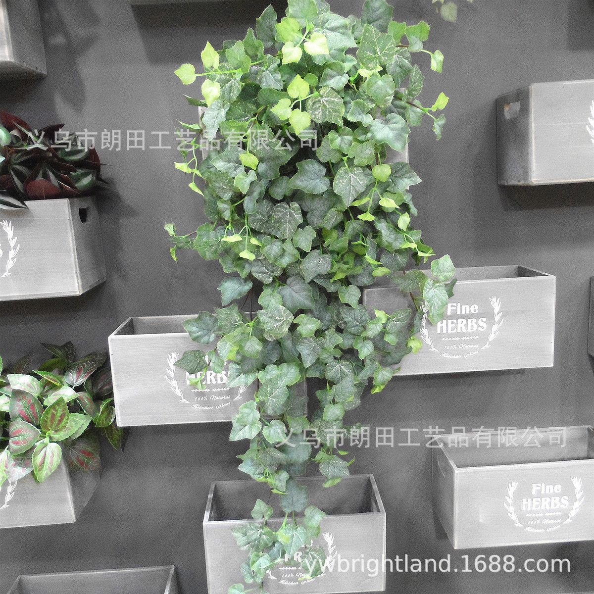 1米仿真绿植把束加密迷你提子装饰藤条葡萄叶壁挂藤条藤蔓叶秋色