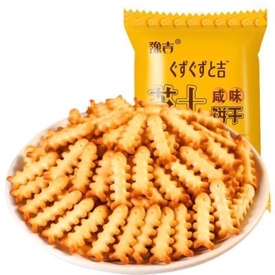 官方旗舰店豫吉鱼骨咸味芝士饼干40包整箱网红休闲办公室好