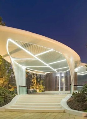 热销户外大型不锈钢廊架雕塑公园广场小区钢结构金属景观架廊厂家