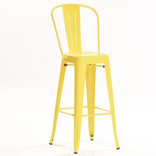 酒吧椅复古欧式旧前台金属做铁艺铁皮椅凳子工厂直批高脚吧台椅子
