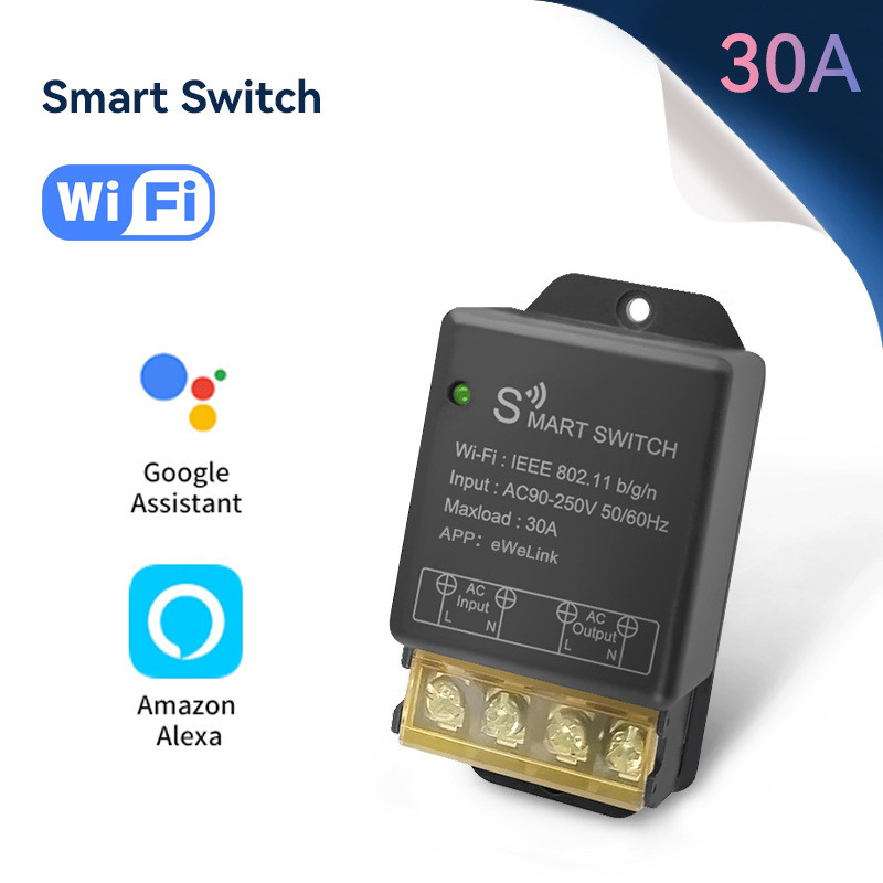 Smilewolf WiFi蓝牙双模智能开关大功率30A易微联APP支持随意贴