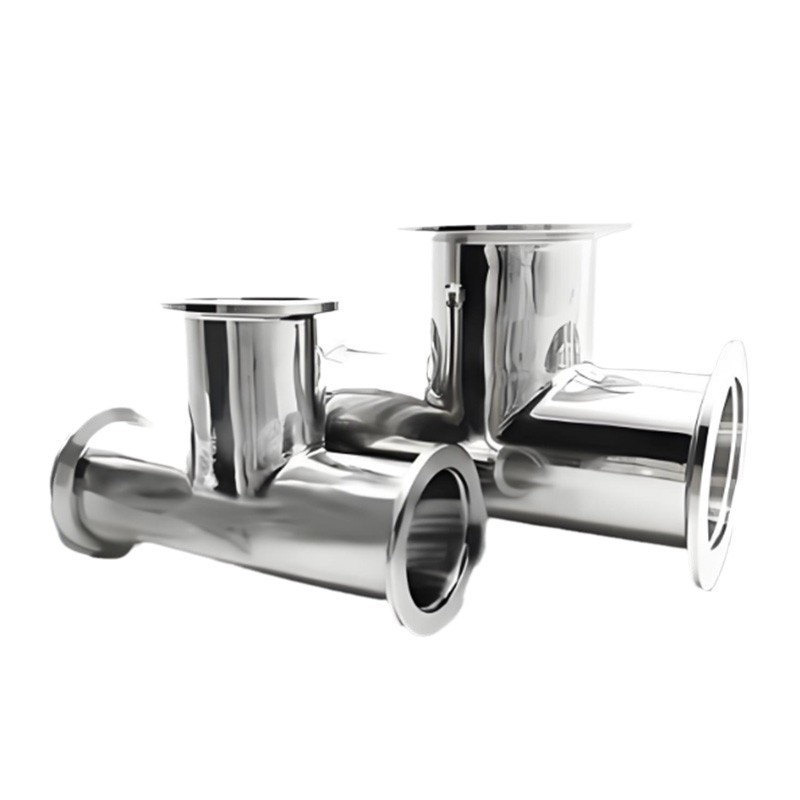 kf真空等径三通304不锈钢快装接头16卡盘25变50管件40法兰径配件