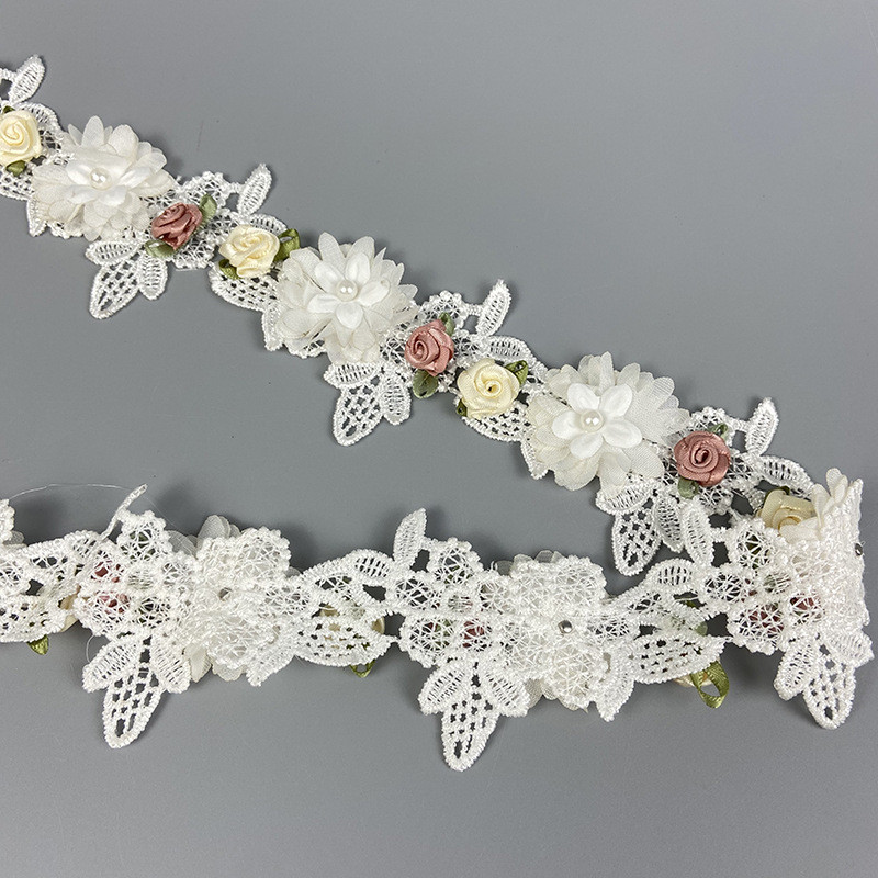 花边diy装饰辅料花边彩色蕾丝镂空花边辅料精美水溶玫瑰刺绣花边