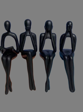 热销人物艺术坐姿抽象轻奢高档小摆件客厅家居玄关电视酒柜高级装