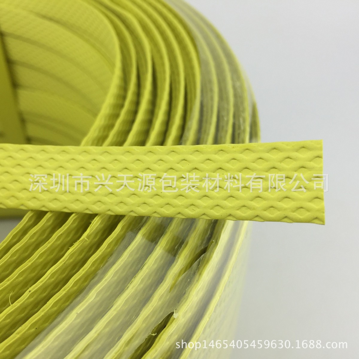 热销厂家供应a款手打带耐磨色纯pp柔性印字打包带黄色黄pp打包带
