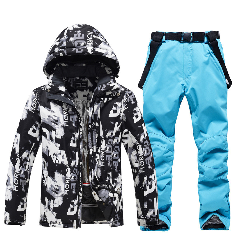 新款滑雪服套装男款冬季户外滑雪双板保暖加厚单板衣裤套装款