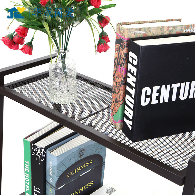 新款 厂家直销欧式梯形收纳架四层简易书架 客厅免打孔落地置物架