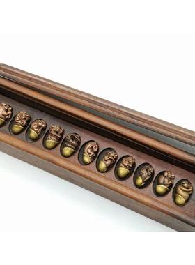 古玩杂项仿古铜居家十二生肖珍品摆件仿古小摆件乡下收老物件