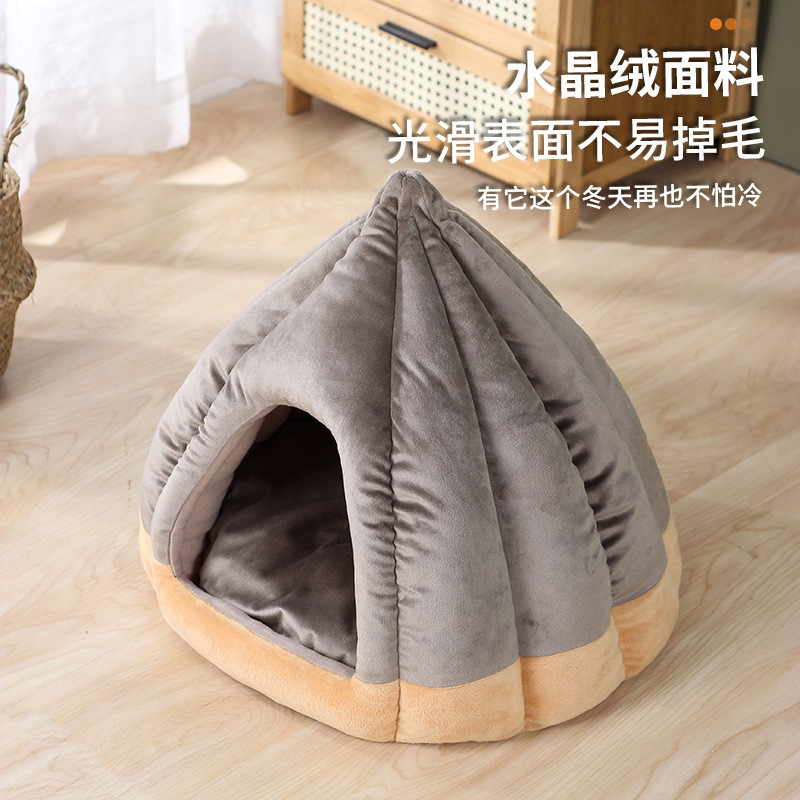 猫窝式半封闭宠物猫窝四季保暖耐脏猫窝包子窝幼猫猫窝宠物用品
