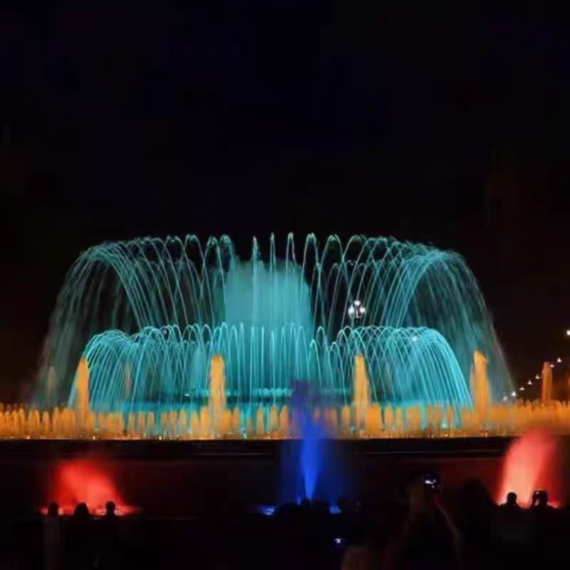 大型水上喷泉城市音乐夜晚灯光秀景区控制水幕喷泉设计施工厂家