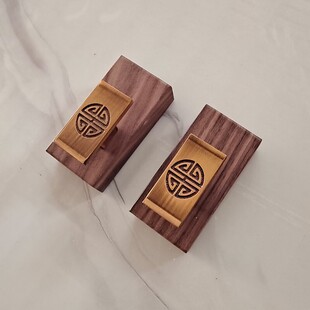 黑檀实木挂钩新中式挂衣钩入户门胡桃木中式玄关进门勾免打孔收纳