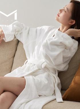 双层万豪民宿w酒店客房w字母浴袍SPA美容美体灰色香槟色白色浴服