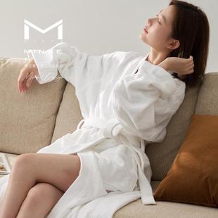 双层万豪民宿w酒店客房w字母浴袍SPA美容美体灰色香槟色白色浴服