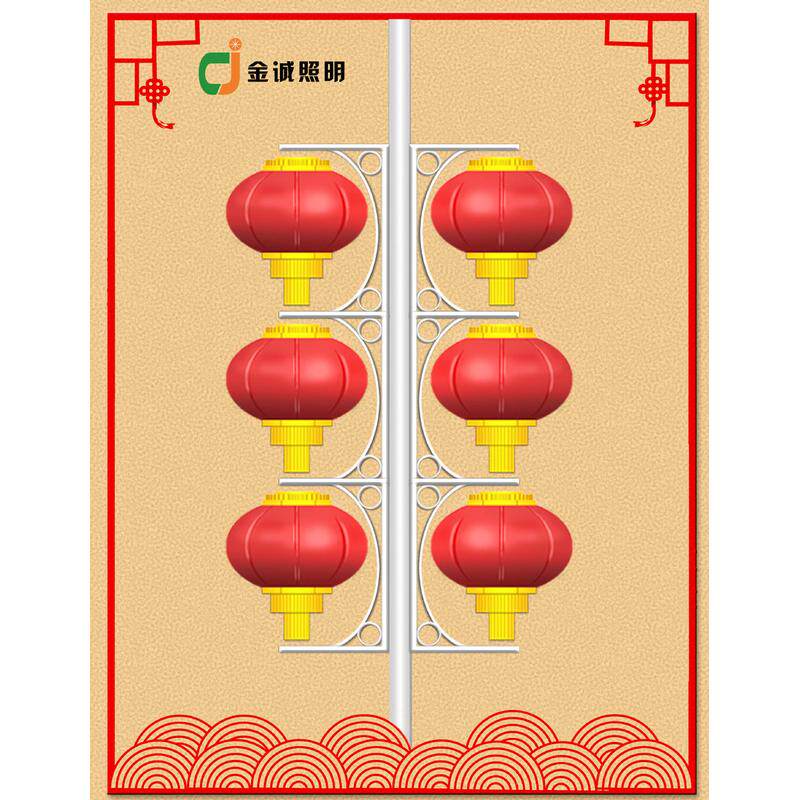 led灯道路生产厂家街道笼亮化路灯发光灯笼串亚克力灯笼灯